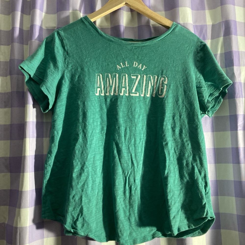 Green 'All Day Amazing' T-Shirt